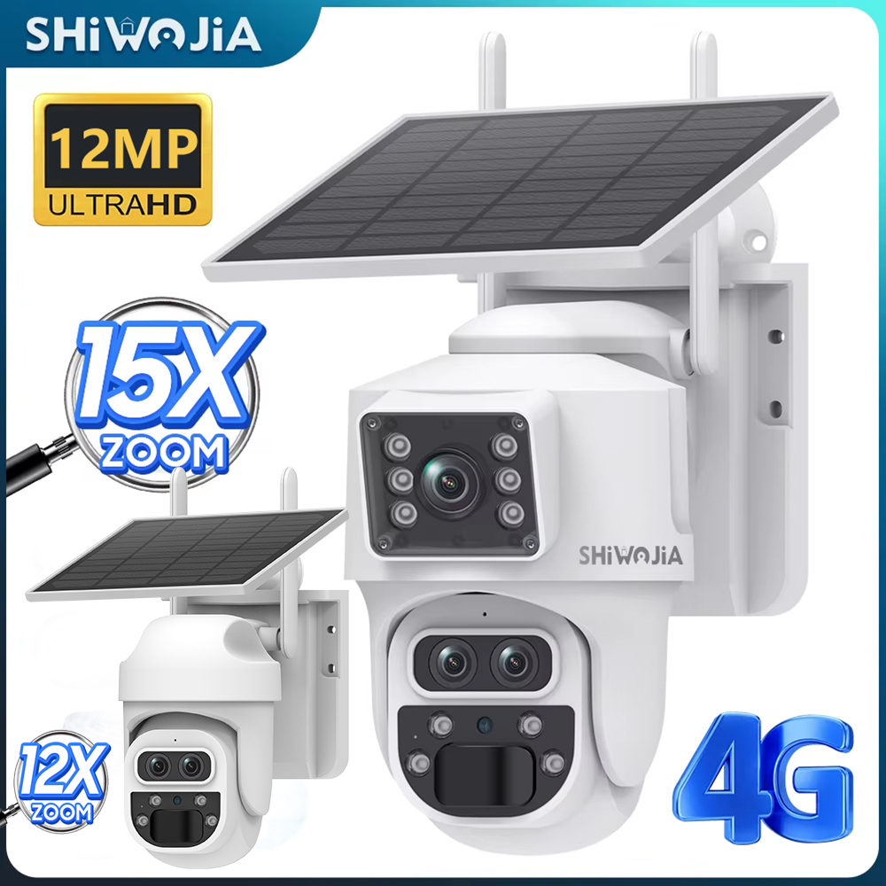 Home Security Panel - SHIWOJIA 12MP 6K 15X Zoom caméra