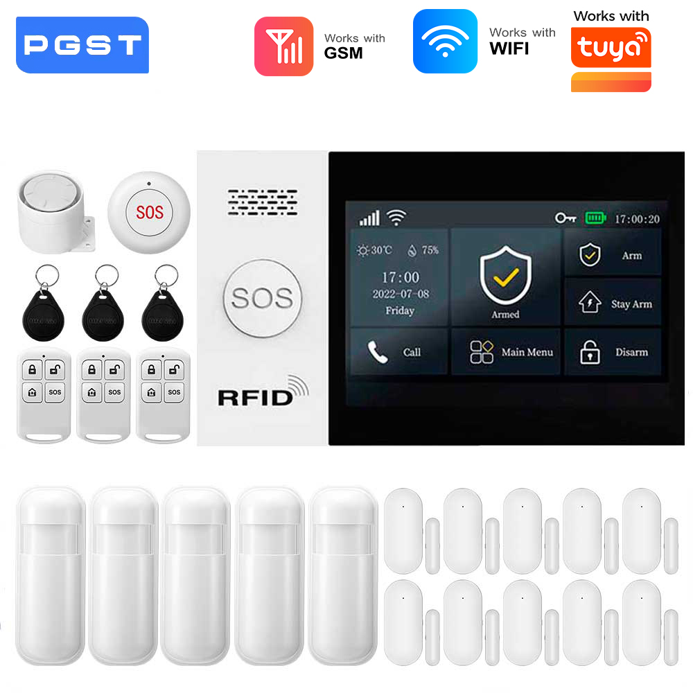 Home Security System Installation - Système d'alarme intelligent GSM WIFI 2.4G,