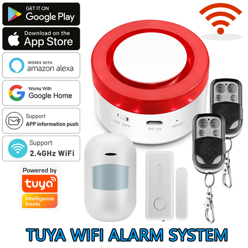 Home Security System Installation - Système d'alarme domestique sans fil Tuya,