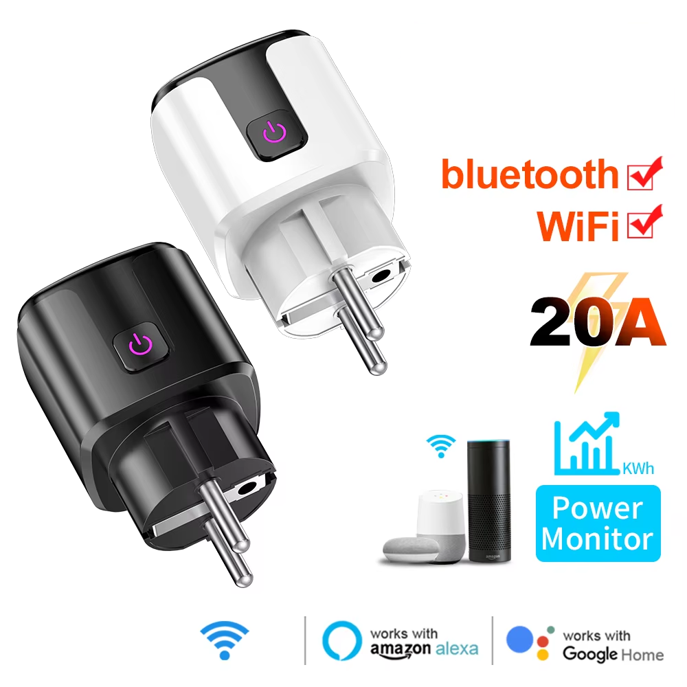 Home Security Alexa - Prise intelligente WiFi+Bluetooth 20A EU avec
