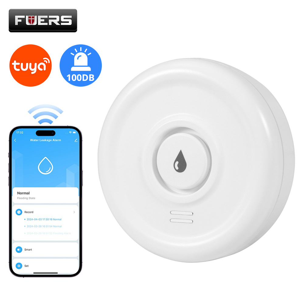 Home Security Alexa - Fuers-Détecteur de fuite d'eau, alarme domestique