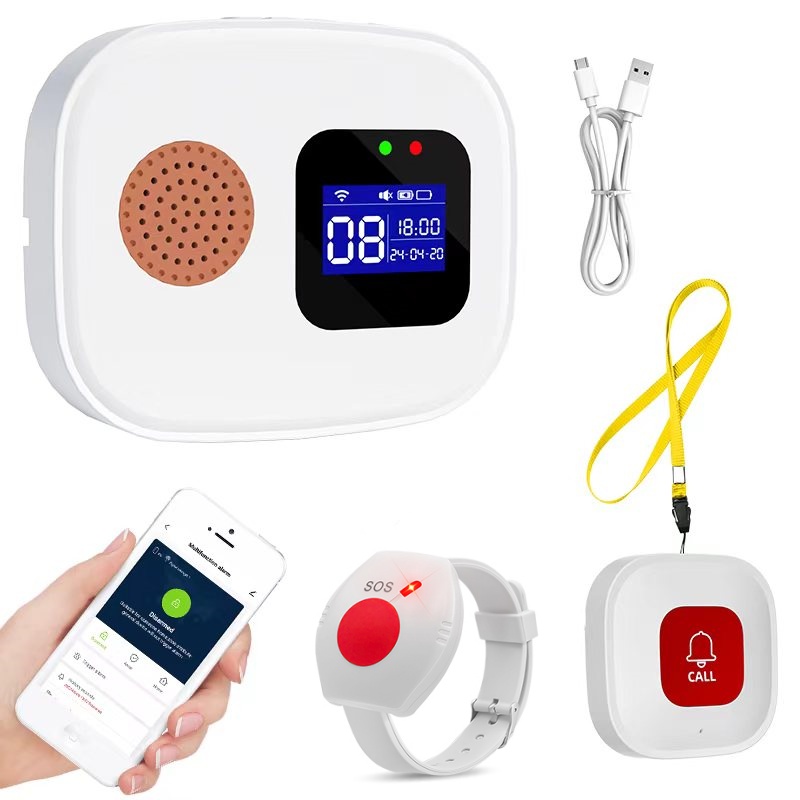 Home Security Alexa - Bouton d'appel d'urgence pour personnes âgées,