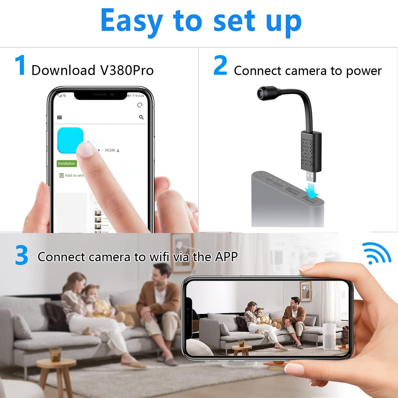 Mini caméra de sécurité sans f - Hidden Camera Clock avis et prix