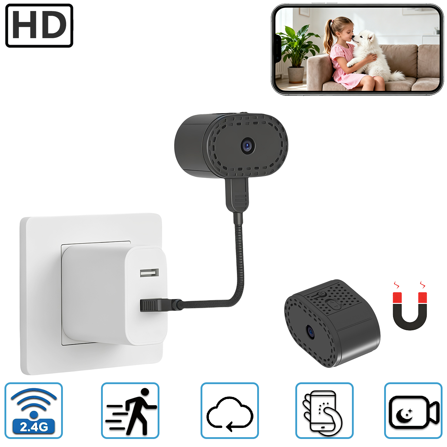 Mini caméra de sécurité WiFi m - Hidden Camera Clock avis et prix