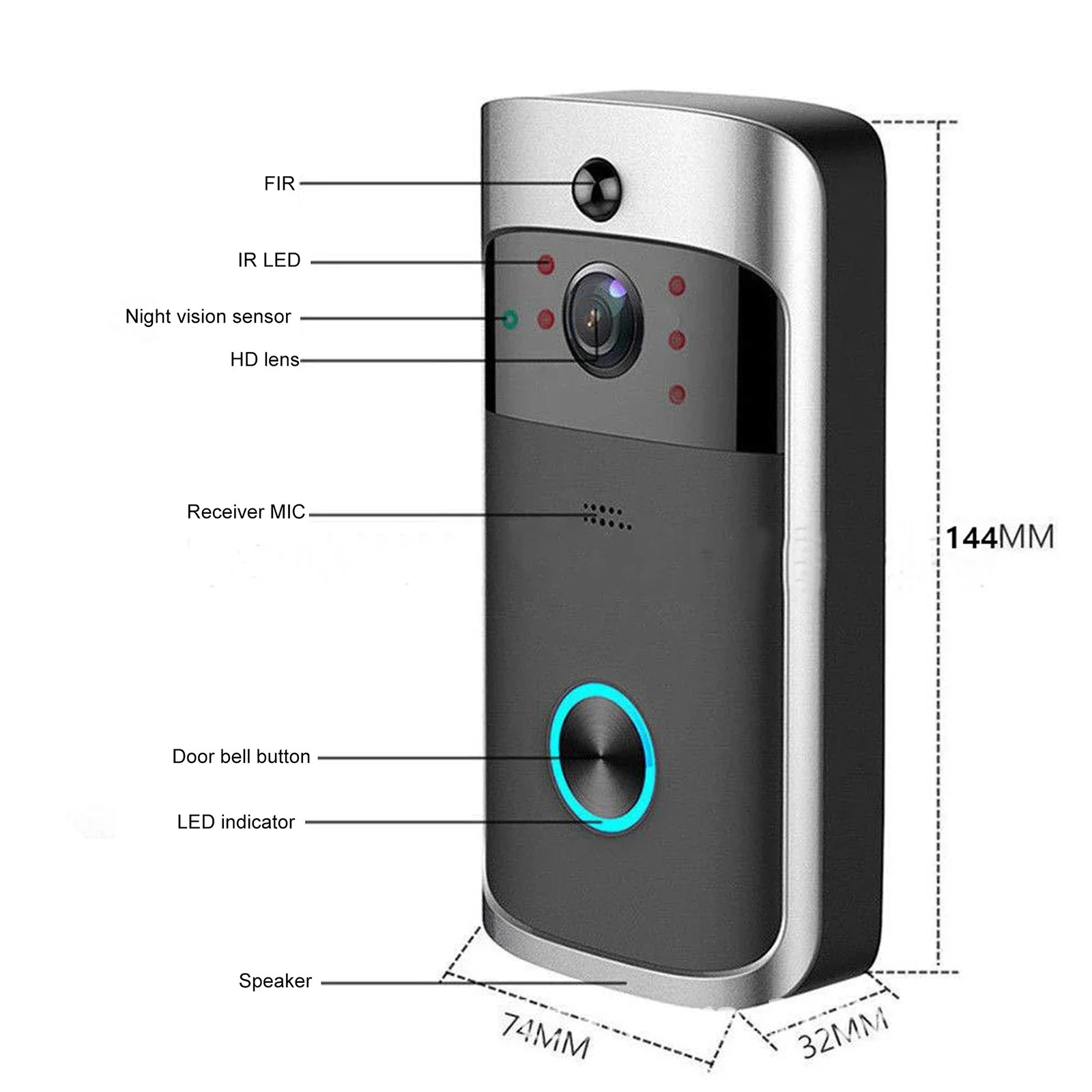 Sonnette vidéo sans fil V5, wi - Home Security Honeywell avis et prix