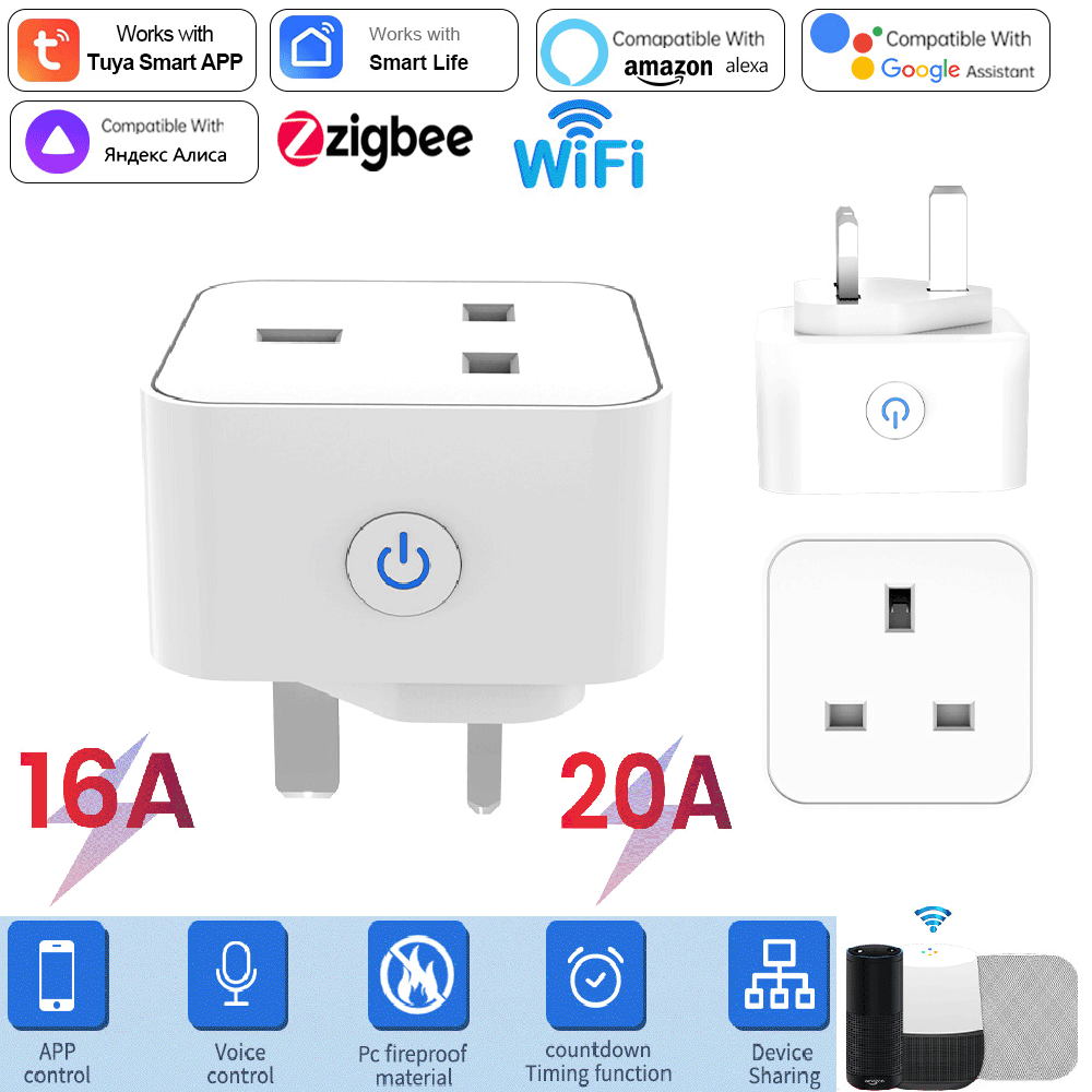 Prise intelligente Tuya 16A/20 - Home Security Alexa avis et prix
