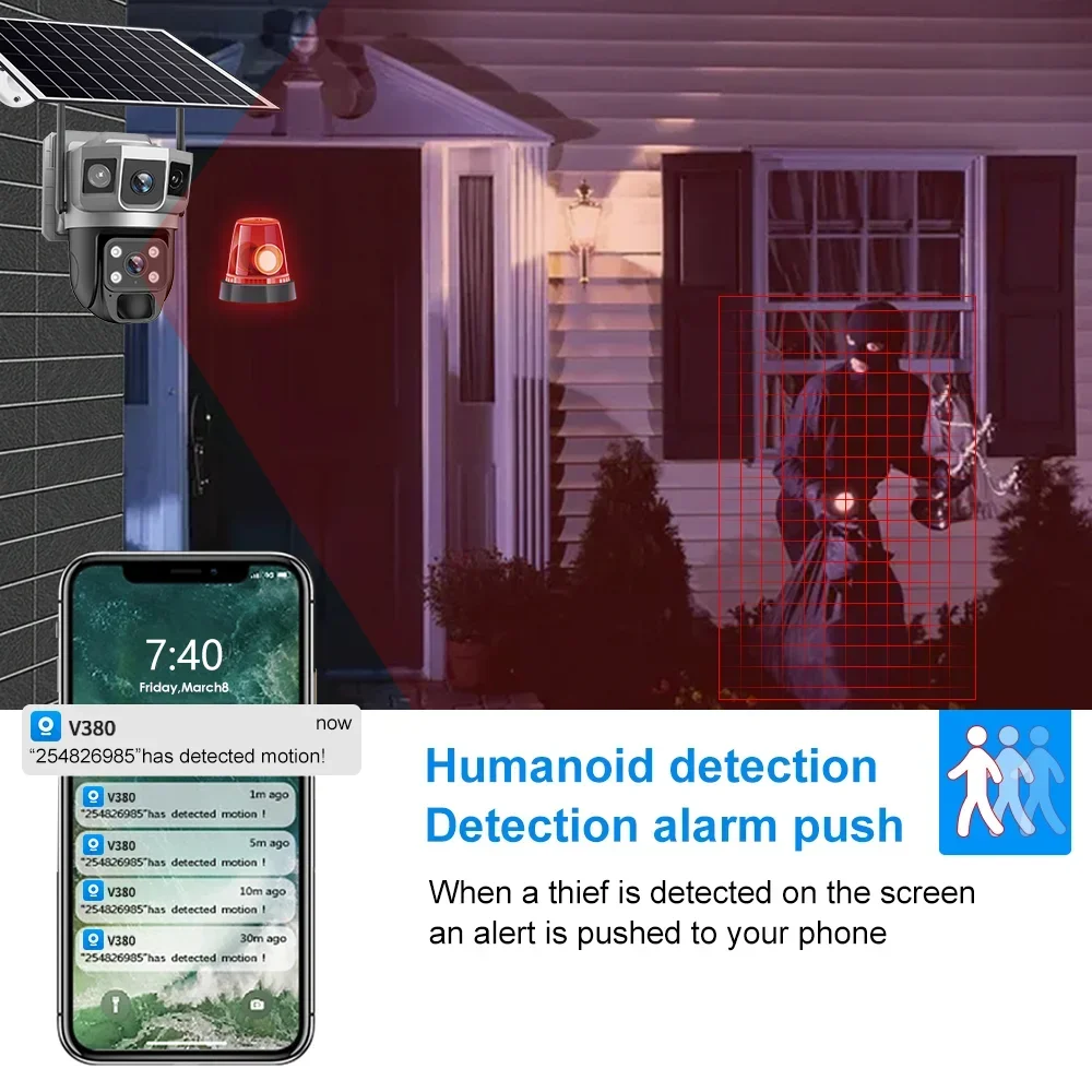 Caméra de sécurité V380 4K 3 é - Home Security Panel avis et prix