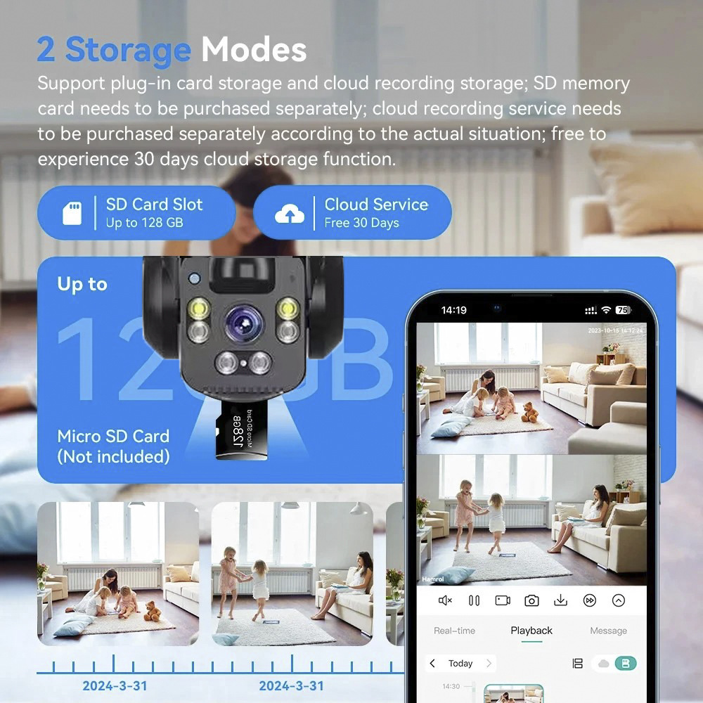 Caméra solaire 4G à trois obje - Home Security Panel avis et prix